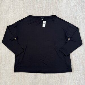 NWT Express Relaxed Black Knit Top L
